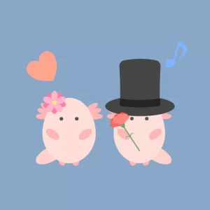 ふたりのウーパールーパー