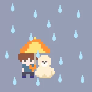 雨の日の友達