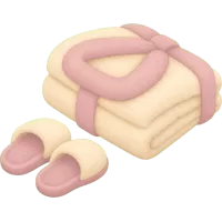 bathrobe and slippers (Back)