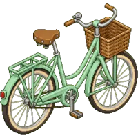 bicycle with basket (Back)