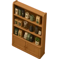 Coffee Shop Merchandise Shelf