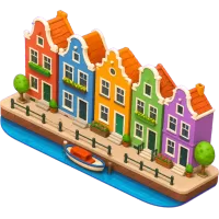Colorful Dutch Canal Houses