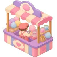 cotton candy stand (Back)