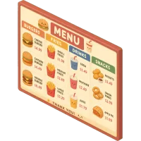 Fast food menu