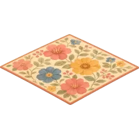 floral print carpet