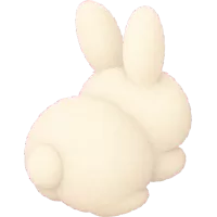 fluffy white bunny (Back)