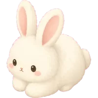 fluffy white bunny