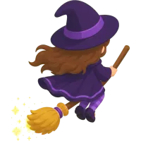 Flying Witch Girl (Back)
