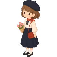 Girl with Flowers