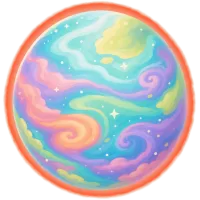 glowing planet