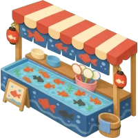goldfish scooping booth