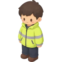 guy in neon jacket