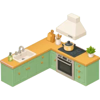 L-Shaped Kitchen Counter