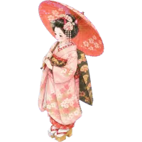 Maiko with a Wagasa Parasol