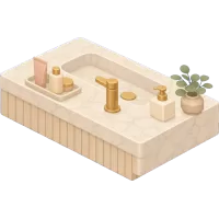 marble bathroom sink (Back)