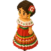 Mexican Woman in Traditional Dress