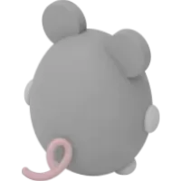 ネズミの後ろ姿
