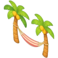 Palm Trees with Hammock