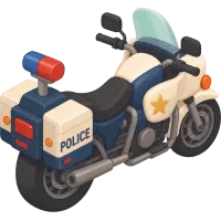 police motorcycle (Back)