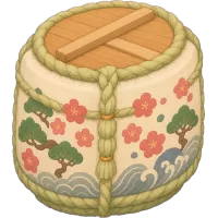 sake barrel (Back)