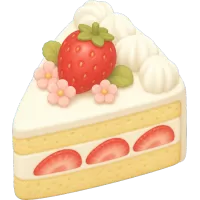 Strawberry Cake Slice