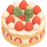 Strawberry Christmas Cak