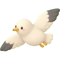 Tiny Flying Gull
