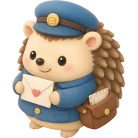 Tiny Hedgehog Postman