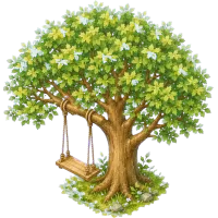 Watercolor Tree Swing