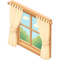 window with curtains