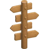 wooden signpost (Back)