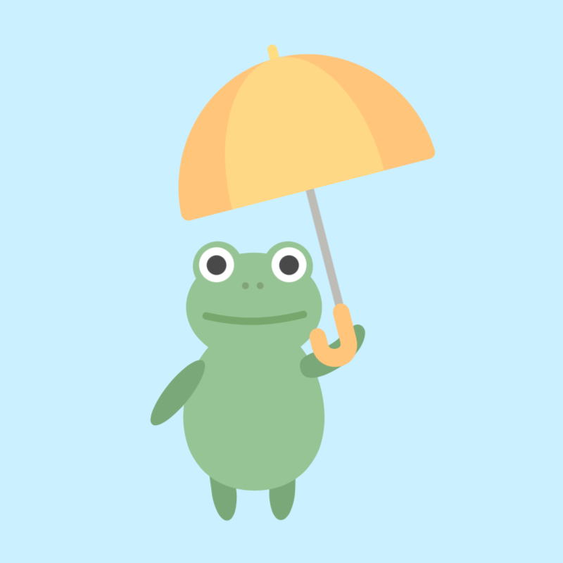 雨の日のカエルたち