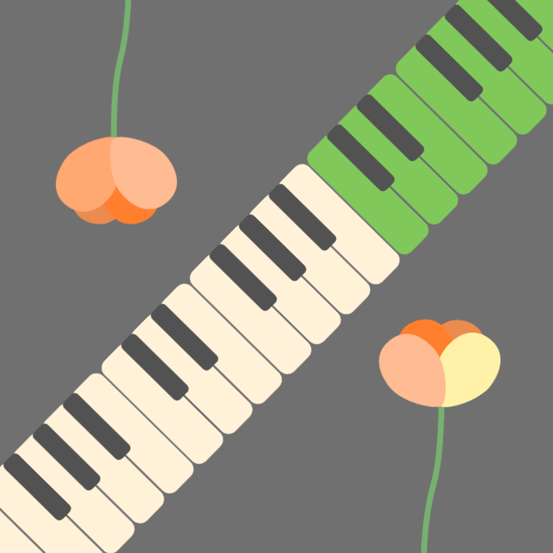 音楽と花の調和
