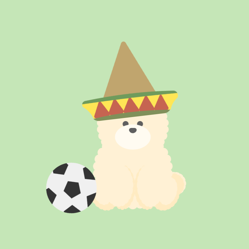 サッカー犬のソンブレロ旅