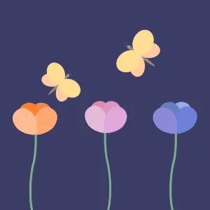蝶とポピーの幻想